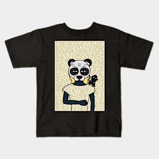 The Bengal NFT - FemaleMask with AnimalEye Color and DarkSkin on OpenSea Kids T-Shirt